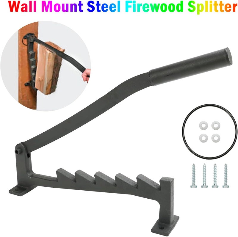 Frezon Wall Mount Steel Firewood Splitter,Kindling Wood Cracker Cutting Tool,firewood kindling Splitter for Home Indoor Outdoor - Image 3